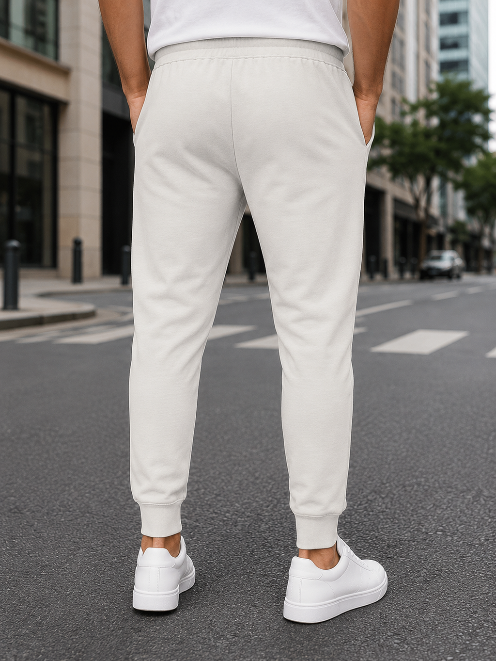Men's Grey Melange Joggers