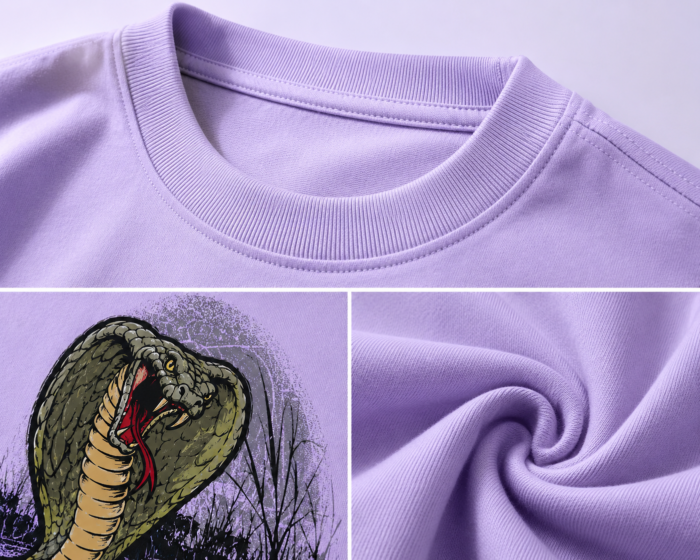 "Cobra Strike" Men's Heavy French Terry Oversized T-shirt