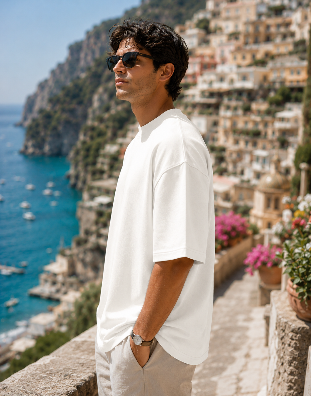 Men's Off White Oversized T-shirt