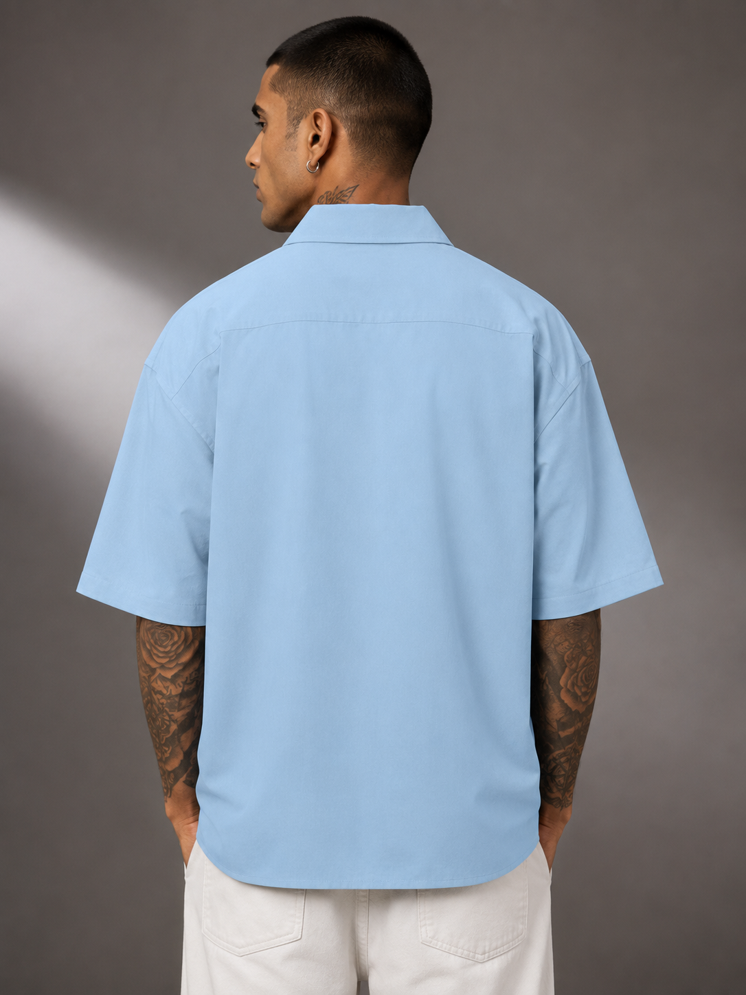 Men's Baby Blue Oversized Shirt