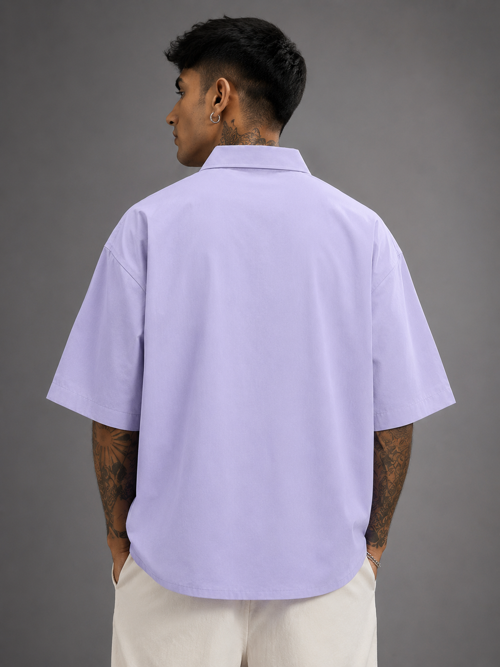 Men's Lavender Oversized Shirt