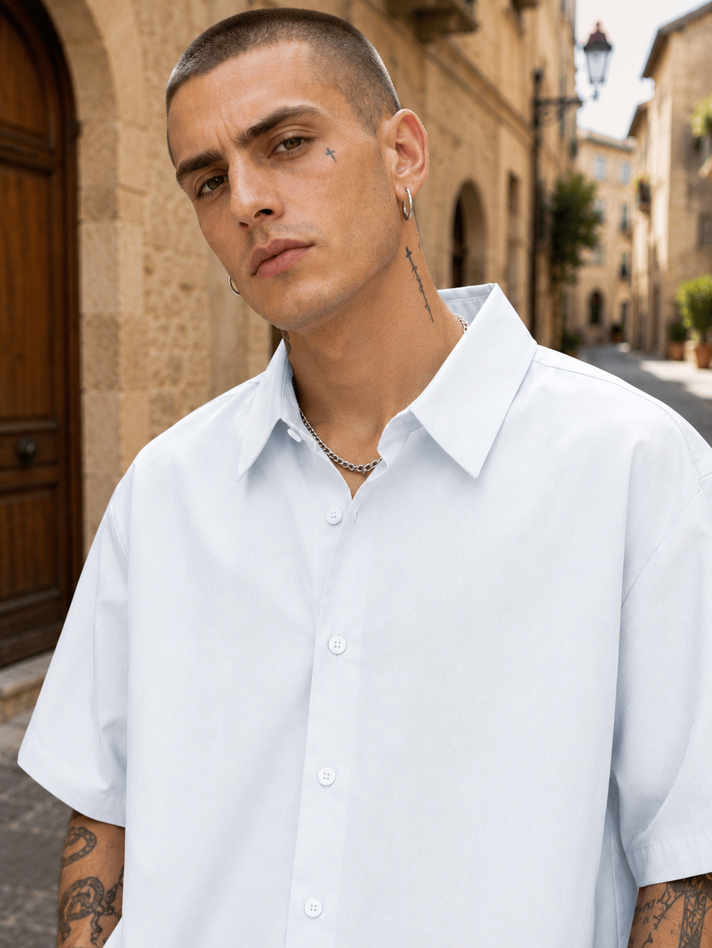 Men's White Oversized Shirt