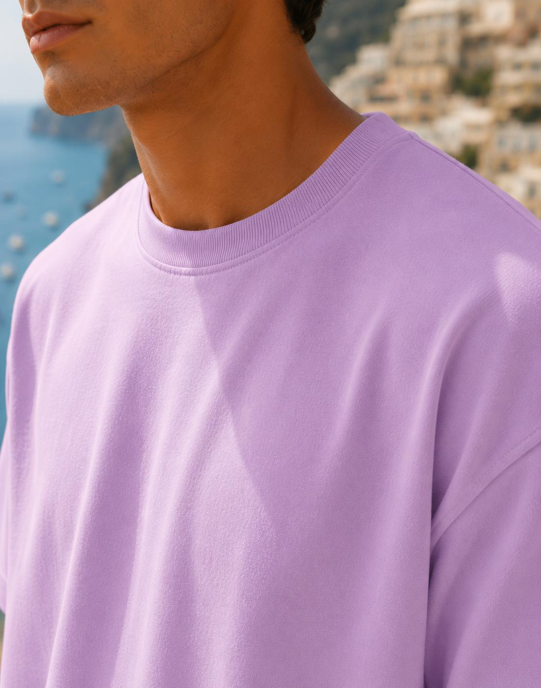 Men's Light Baby Pink Oversized T-shirt