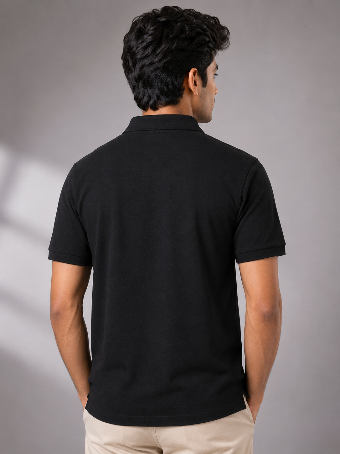 Men's Black Polo T-shirt