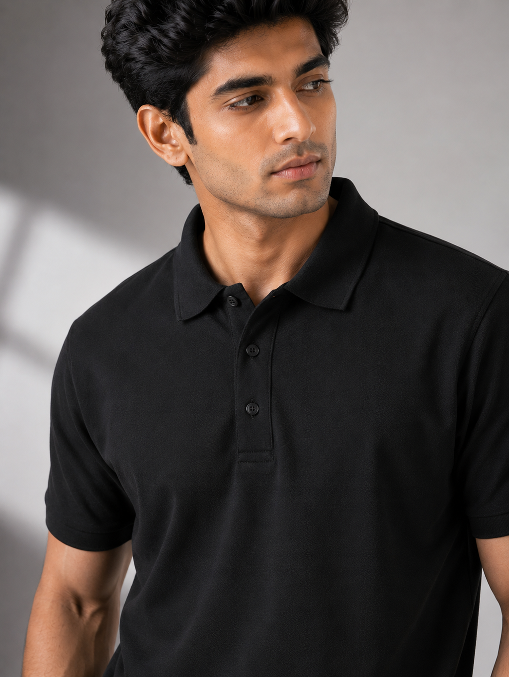 Men's Black Polo T-shirt