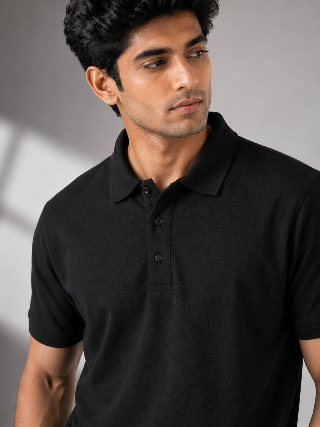 Men's Black Polo T-shirt