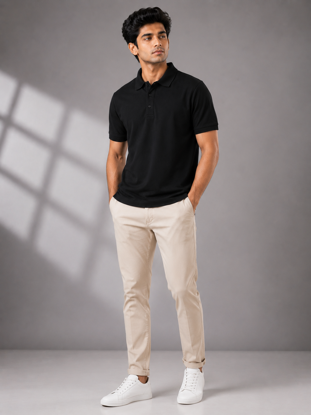 Men's Black Polo T-shirt