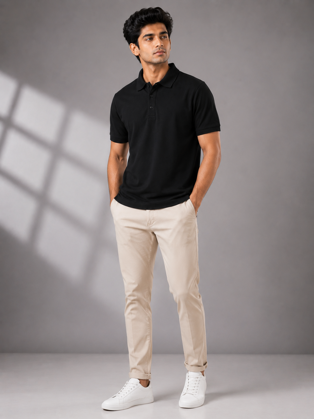 Men's Black Polo T-shirt
