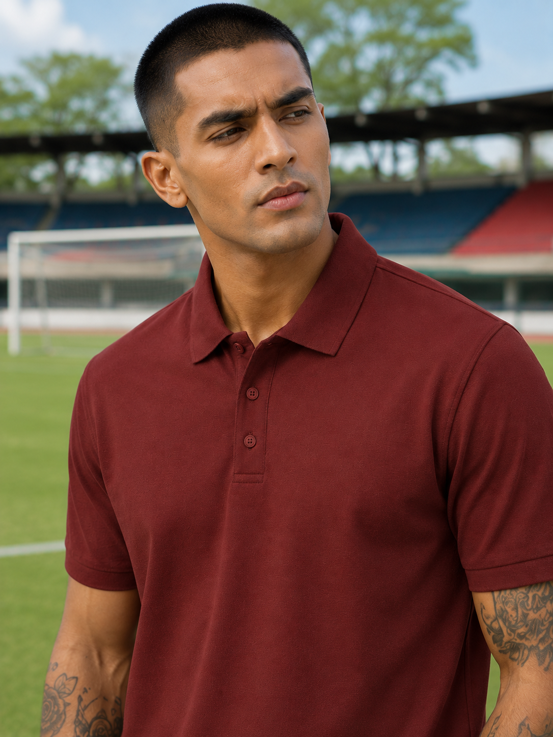 Men's Brick Red Polo T-shirt