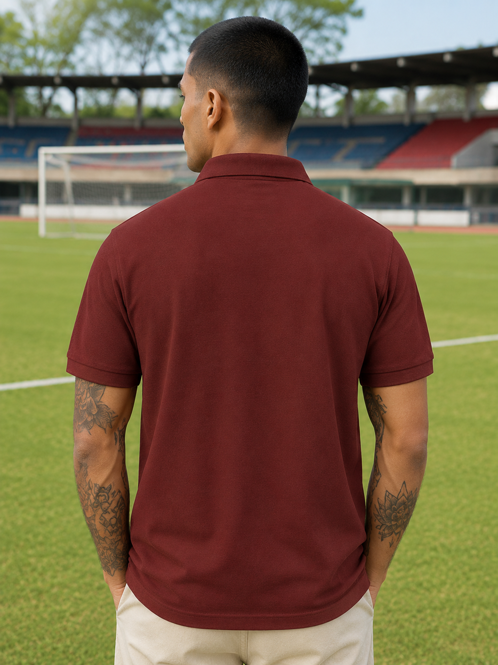 Men's Brick Red Polo T-shirt