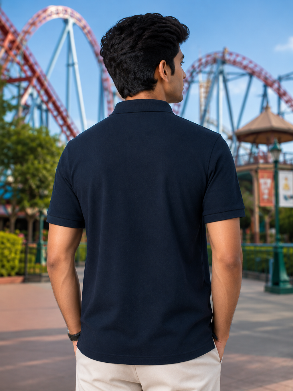 Men's Navy Blue Polo T-shirt