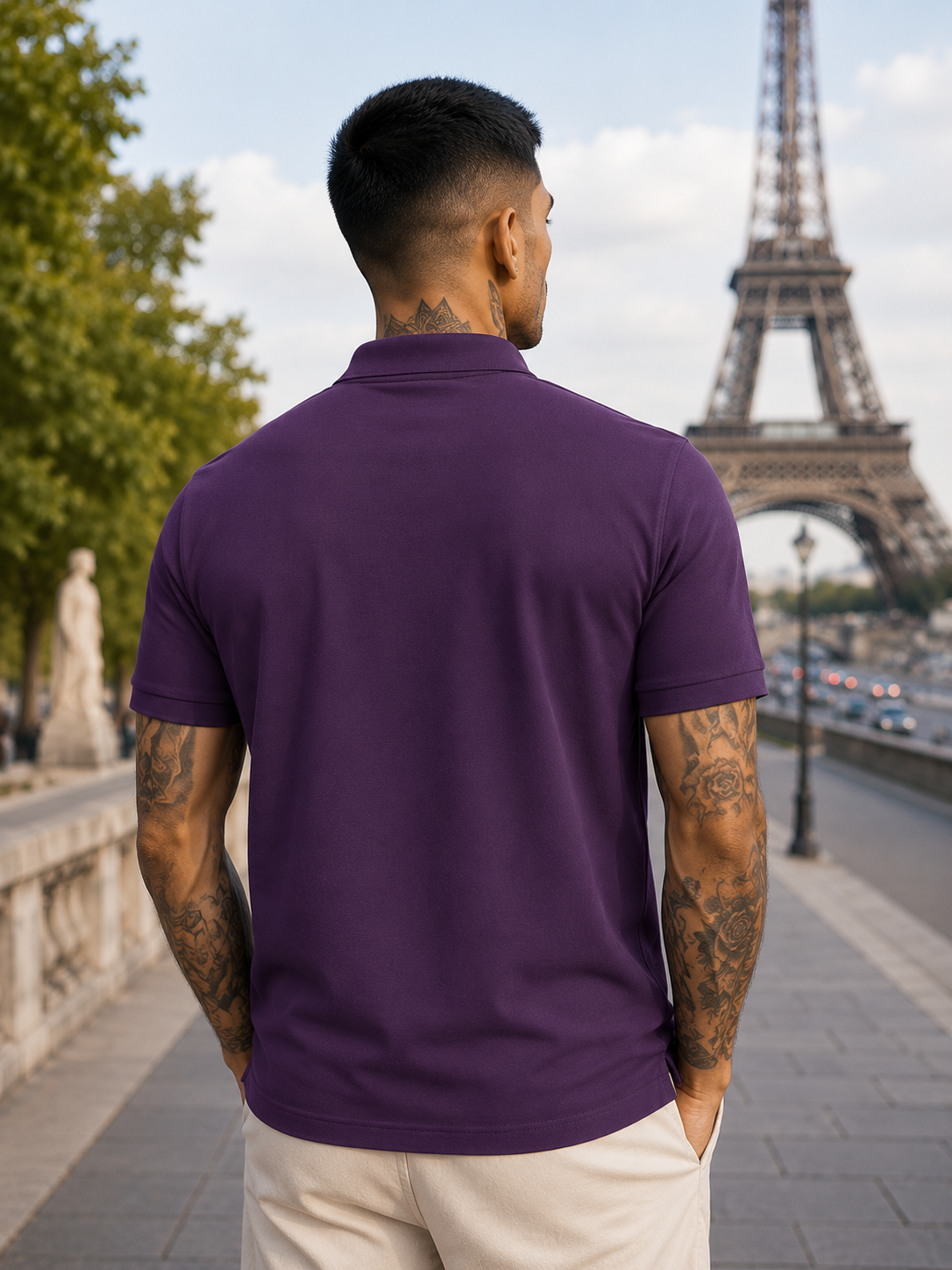 Men's Purple Polo T-shirt