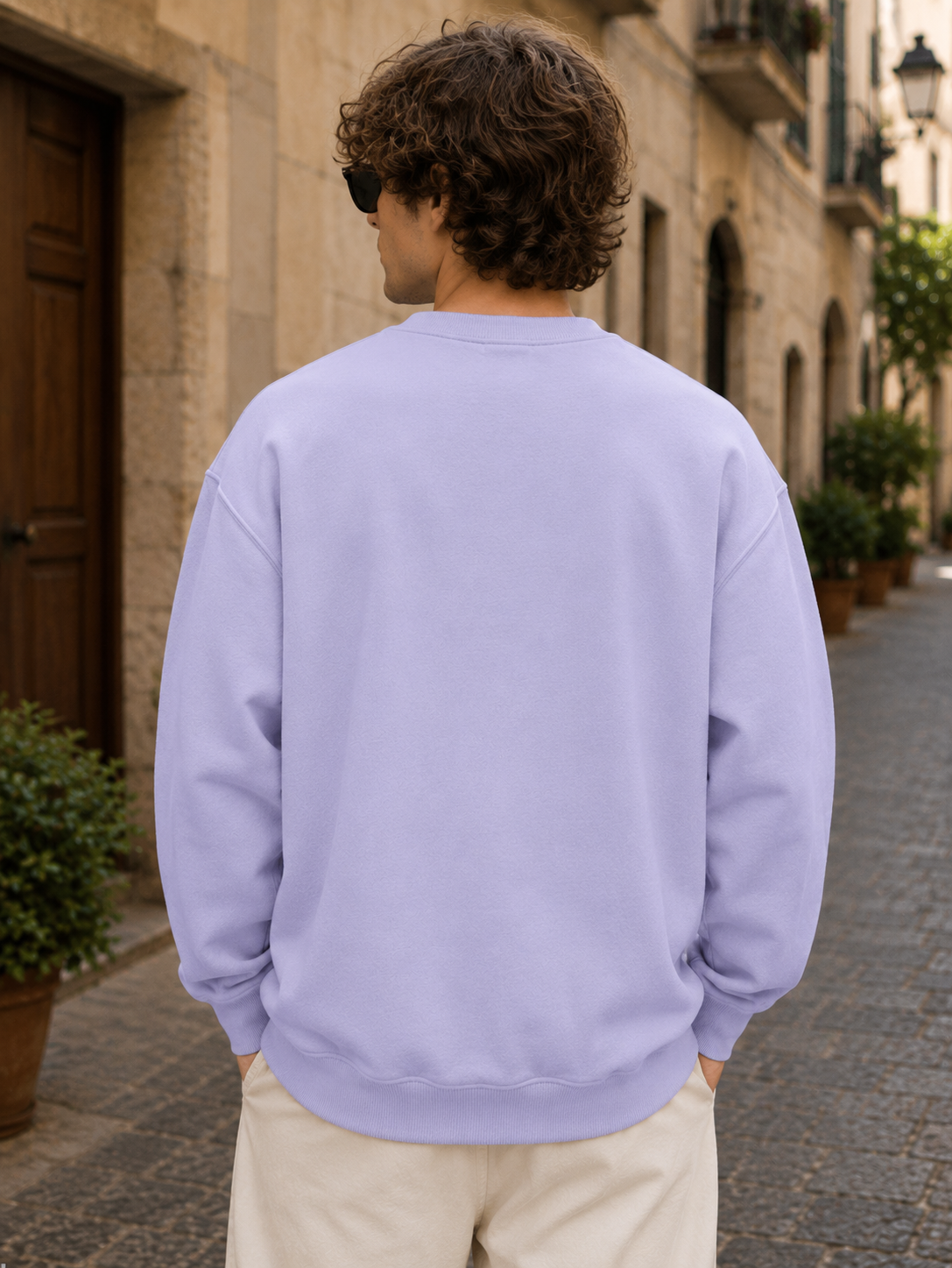 Men's Lavender Oversized Sweatshirt