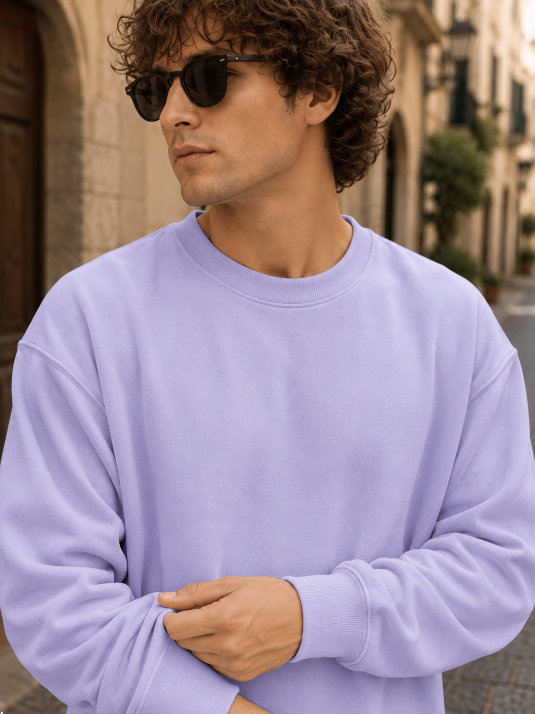 Men's Lavender Oversized Sweatshirt