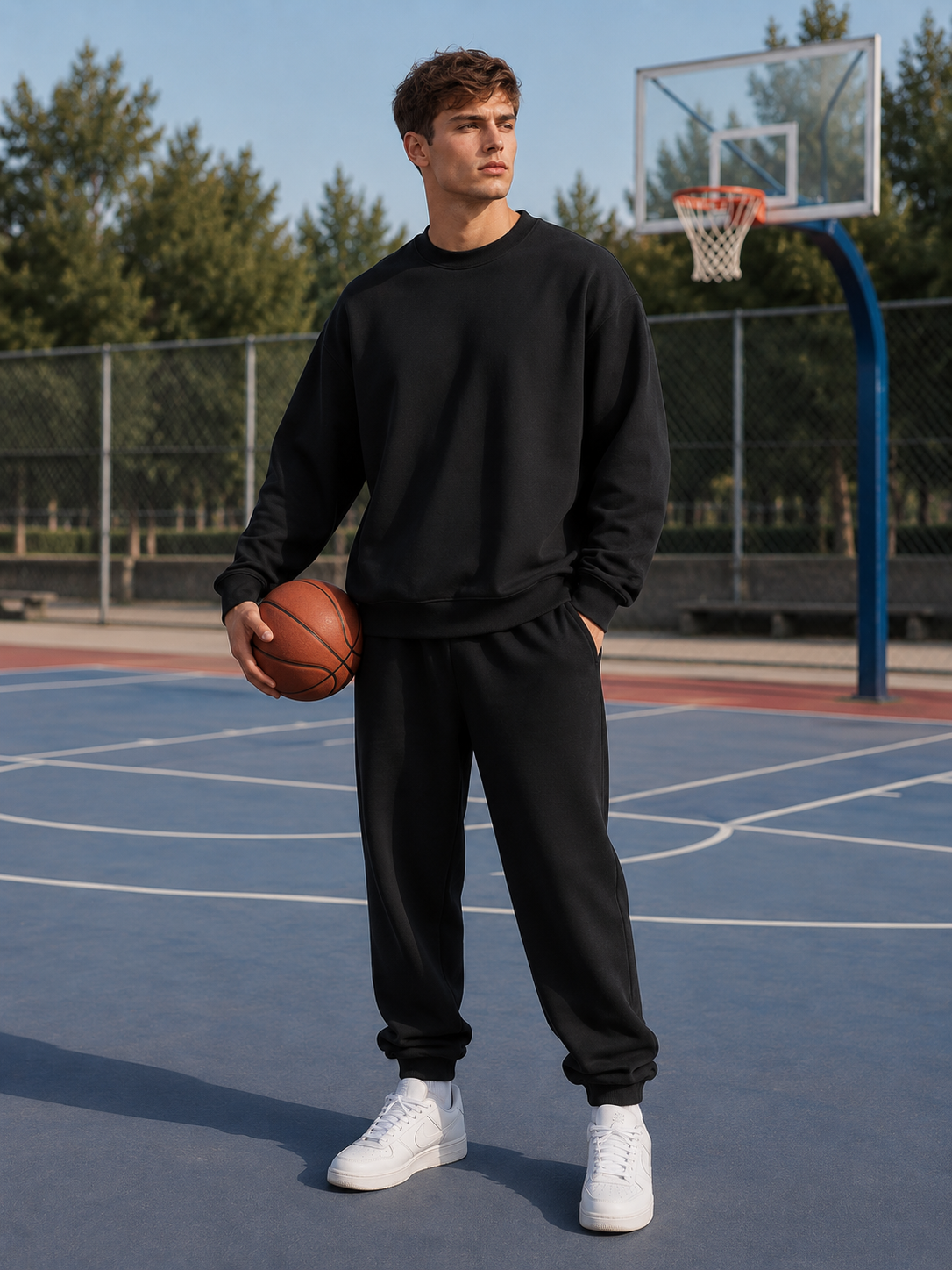 Men's Black Oversized Sweatshirt