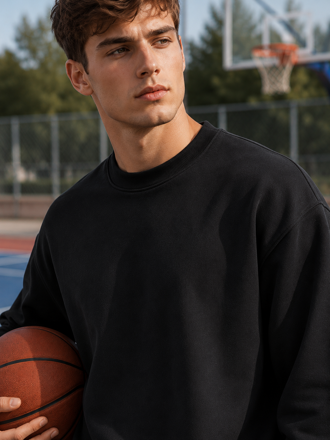 Men's Black Oversized Sweatshirt