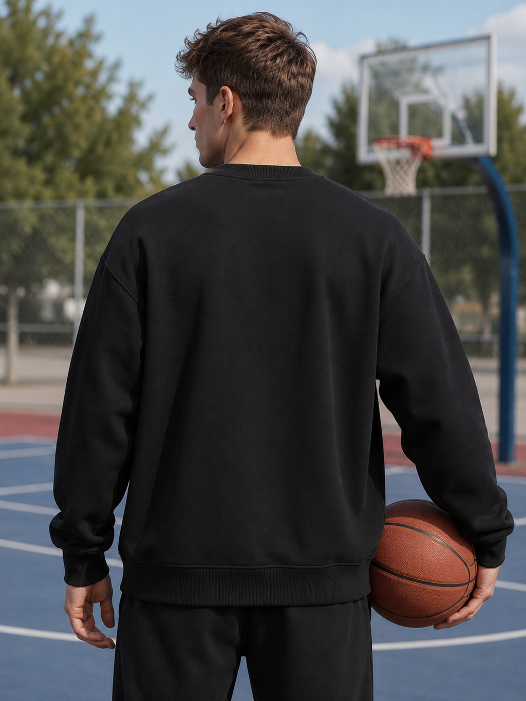 Men's Black Oversized Sweatshirt