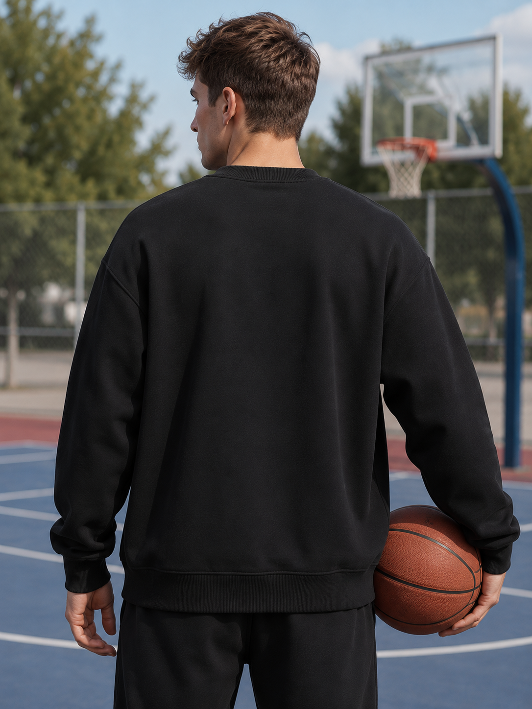 Men's Black Oversized Sweatshirt