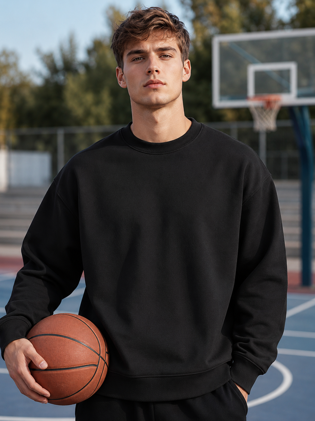 Men's Black Oversized Sweatshirt