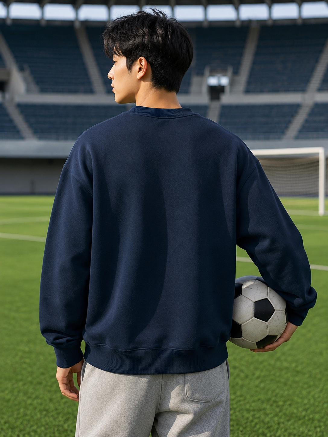 Men's Navy Blue Oversized Sweatshirt