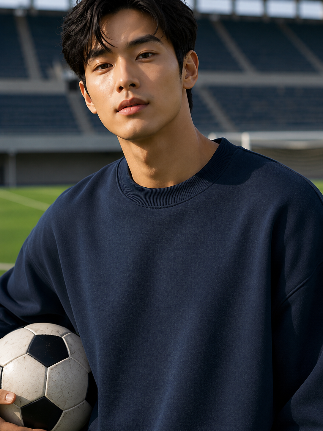 Men's Navy Blue Oversized Sweatshirt
