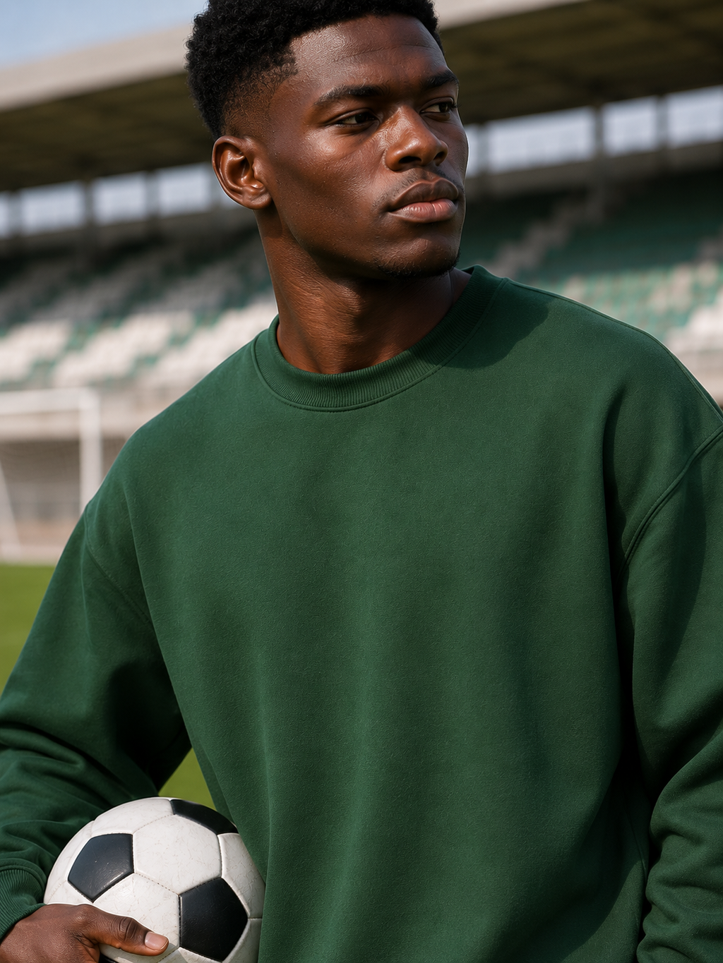 Men's Bottle Green Oversized Sweatshirt