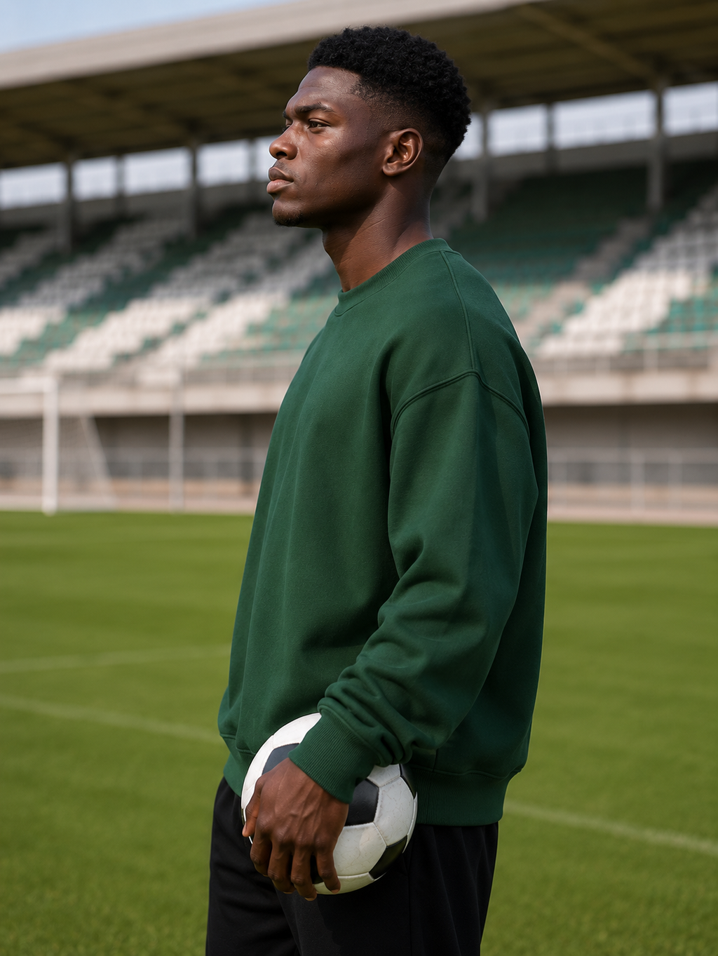 Men's Bottle Green Oversized Sweatshirt
