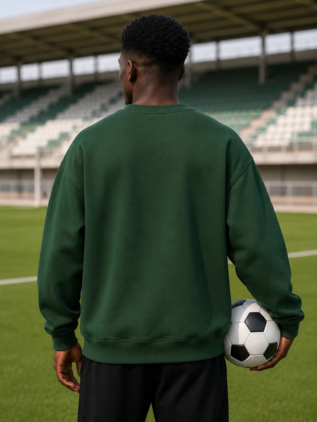 Men's Bottle Green Oversized Sweatshirt