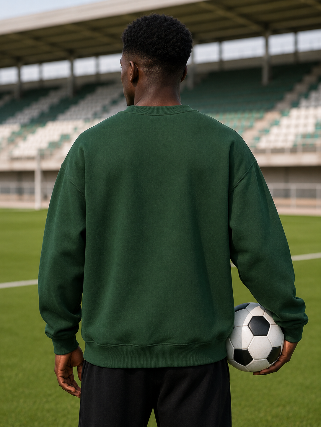 Men's Bottle Green Oversized Sweatshirt