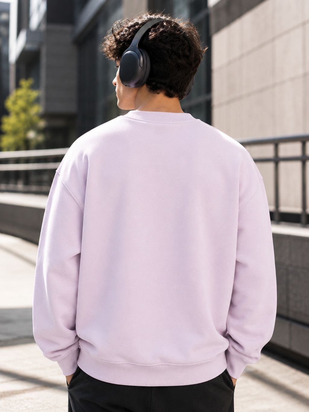 Men's Light Baby Pink Oversized Sweatshirt