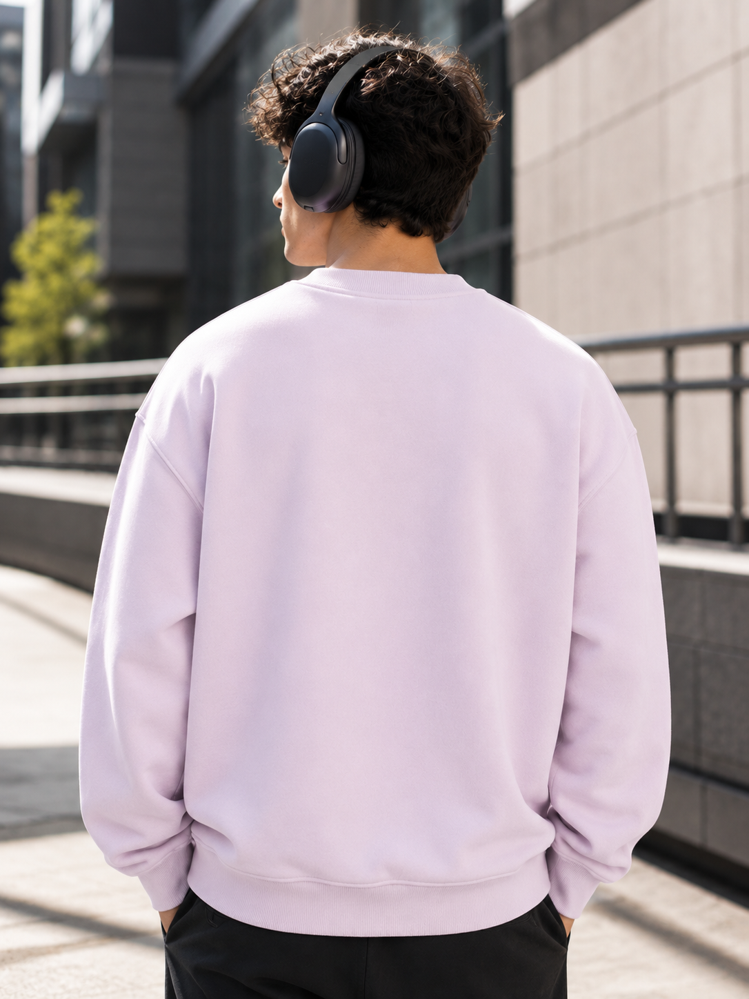 Men's Light Baby Pink Oversized Sweatshirt