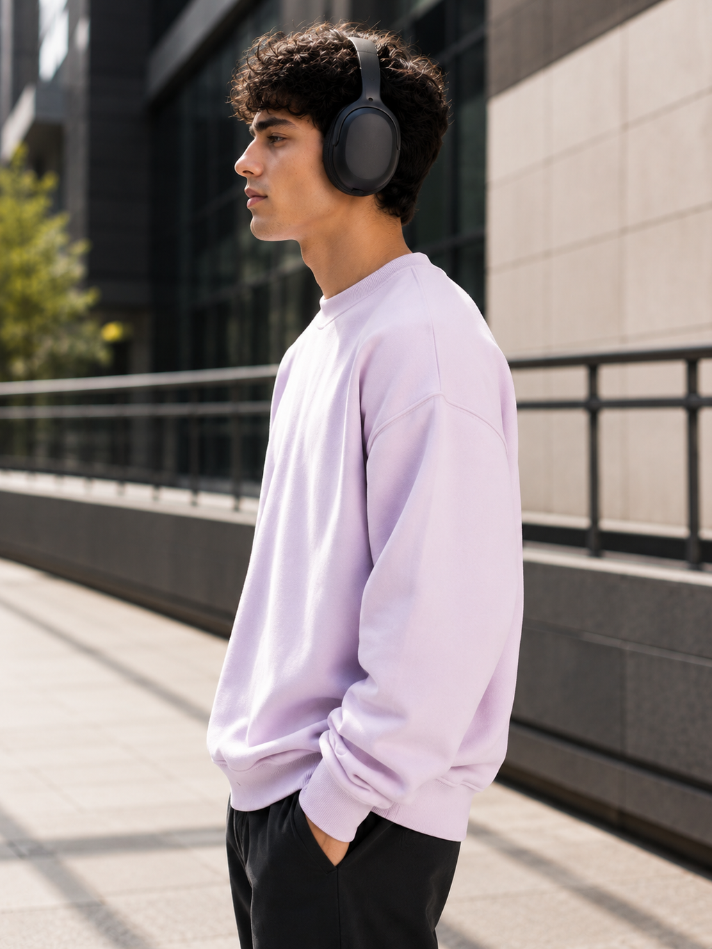 Men's Light Baby Pink Oversized Sweatshirt