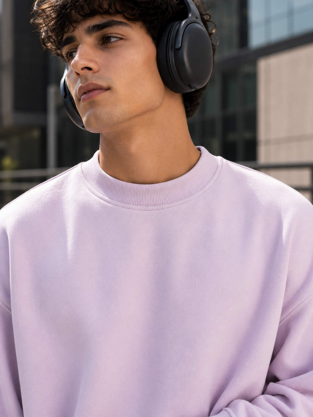 Men's Light Baby Pink Oversized Sweatshirt
