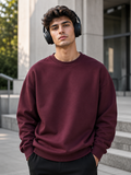 Men's Maroon Oversized Sweatshirt