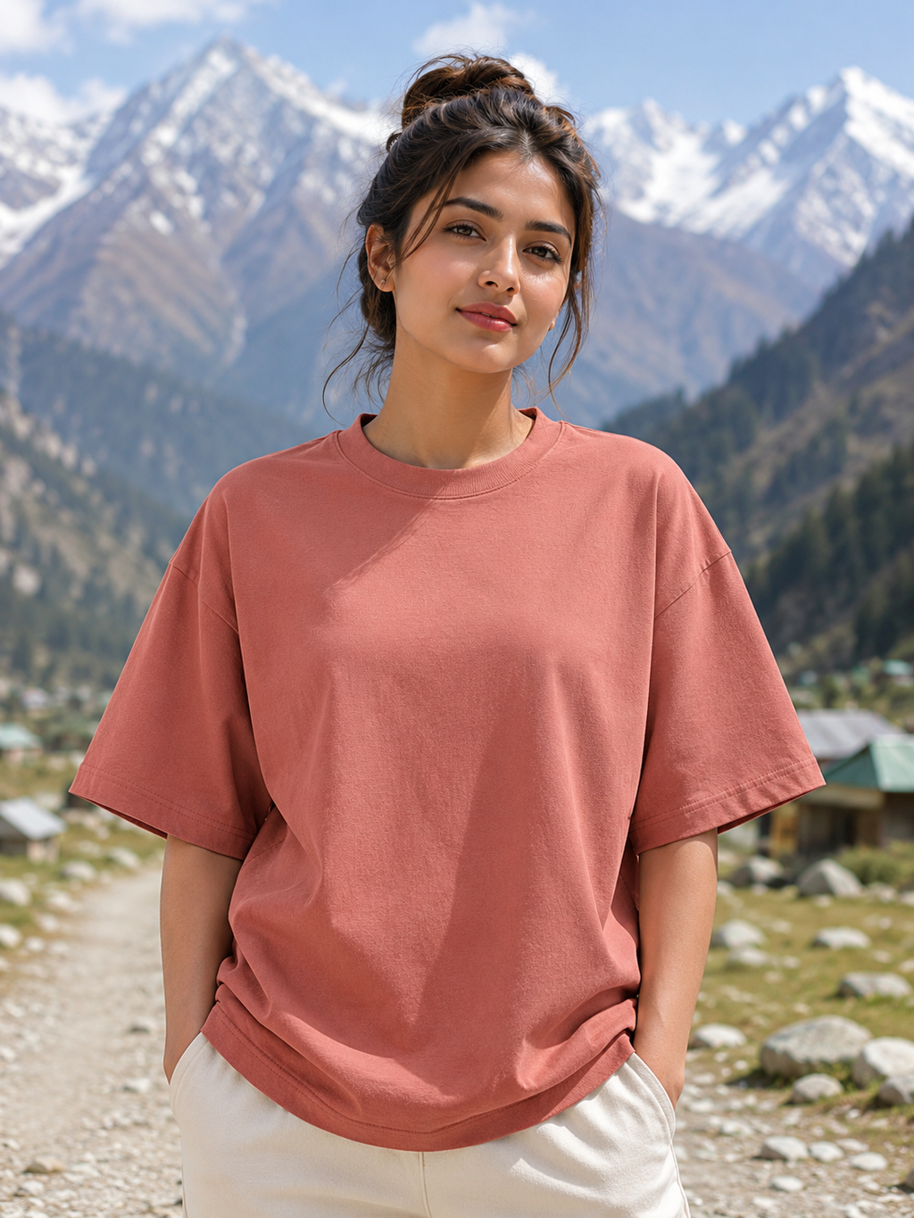 Women's Coral Classic Oversized T-Shirt