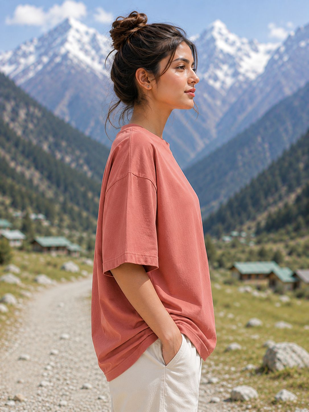 Women's Coral Classic Oversized T-Shirt