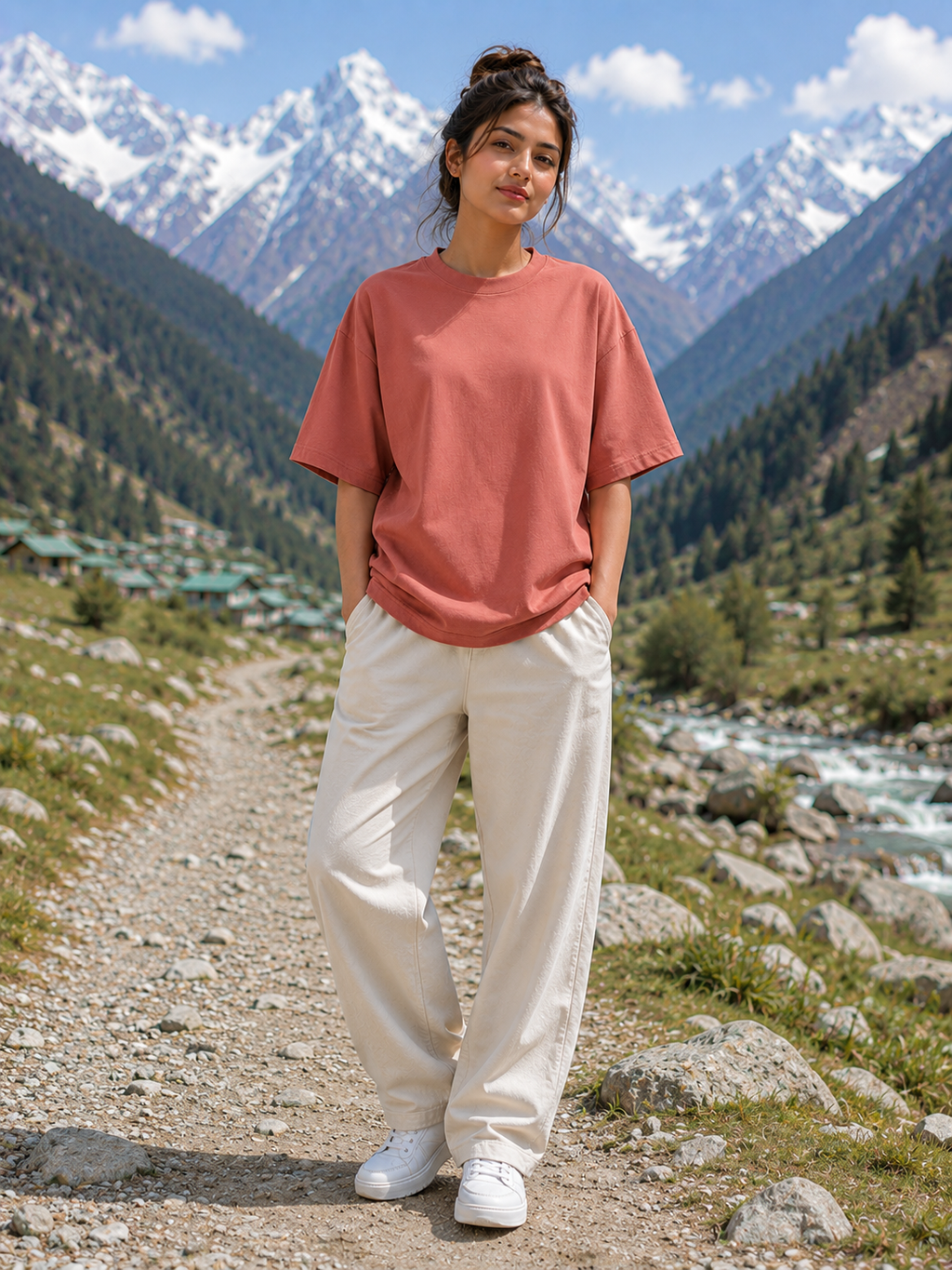 Women's Coral Classic Oversized T-Shirt