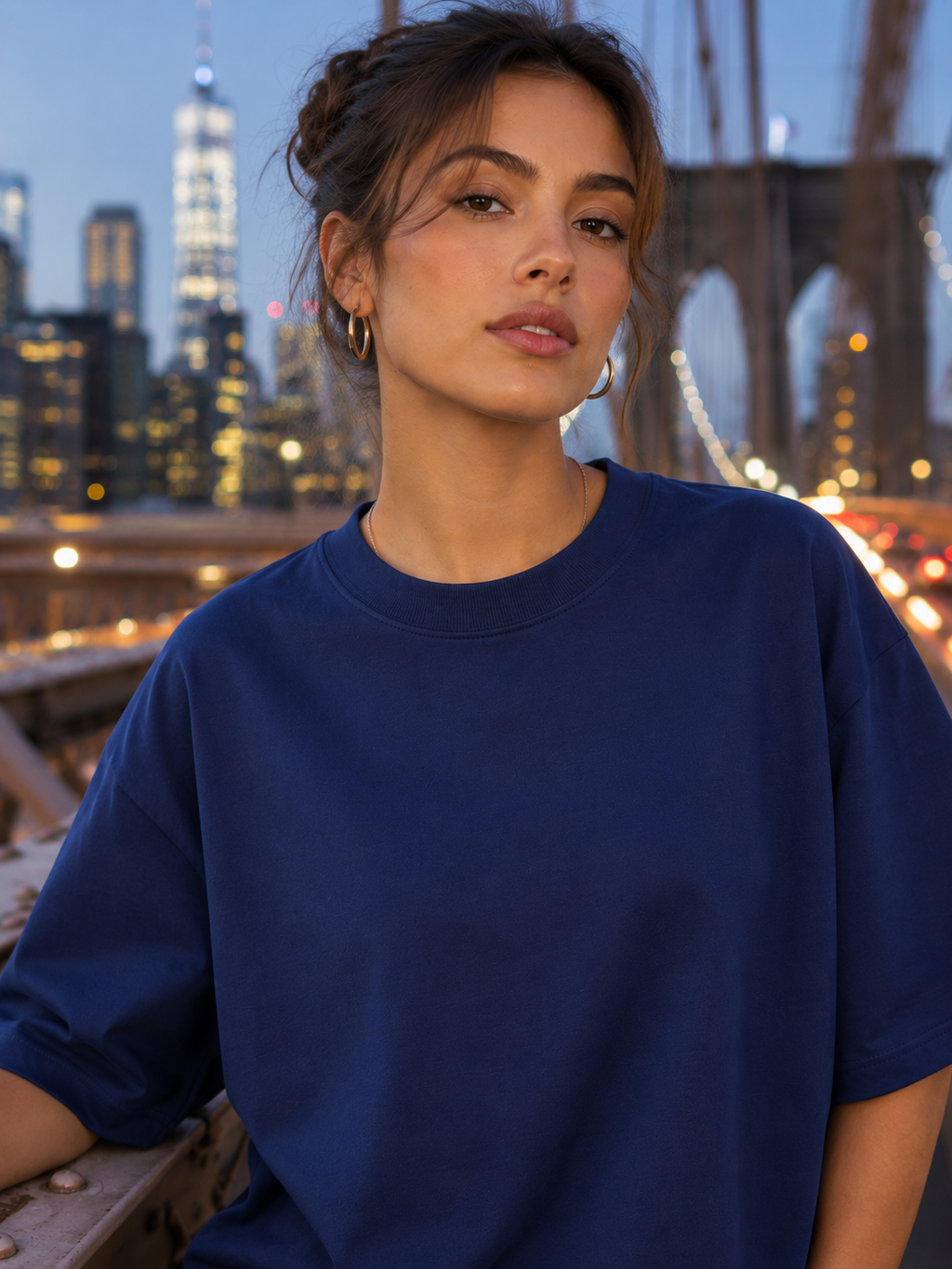 Women's Royal Blue Classic Oversized T-Shirt.
