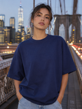 Women's Royal Blue Classic Oversized T-Shirt.